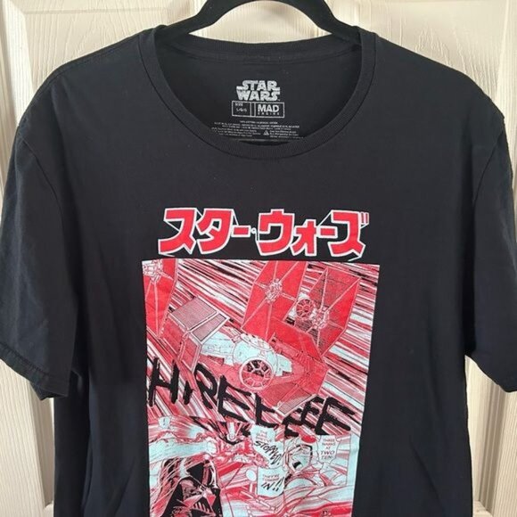 Star Wars Mad Engine Graphic T-Shirt Black & Red Sz Large - Picture 3 of 13